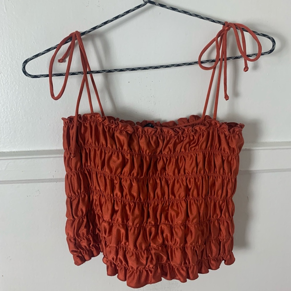 Urban Outfitters Orange Crop Tank Top